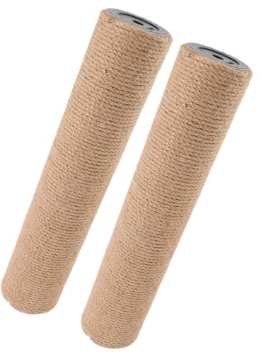 Kichvoe Ricambio Tiragraffi in Sisal 40 Cm 2 Pezzi, Accessorio Fai da Te per Gatti, Colonna Verticale per Arrampicata e Graffi in Spazi Ridotti