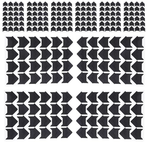 TOKIDNY Rincones de Scrapbooking Adhesivos para Álbumes de Recortes, Papel Negro Fácil de Usar, 10 Hojas 24 Piezas por Hoja para Crear Álbumes de Fotos