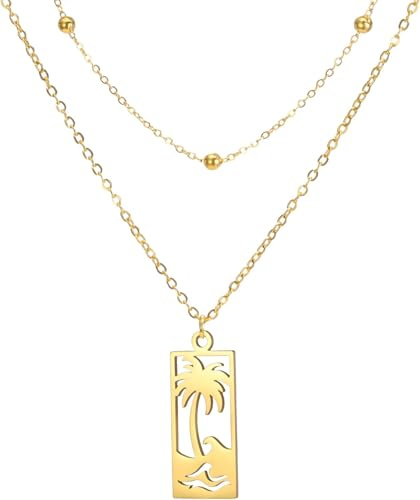 Tjejer tillbehör Palm Tree For Women, 925 Sterling Silver Beach Wave Palm Tree Pendant Coconut Palm Tree, Palm Tree s For Women, Tropical, Palm Tree