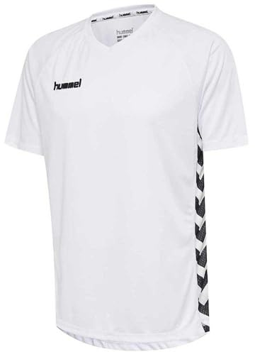 Camiseta de Manga Corta Hummel® Blanco 100% poliéster Unisex Talla XXL