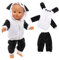 Miunana Kleidung Bekleidung Outfits für Baby Puppen, Puppenkleidung 35-43 cm, 2 teilig, Jacke Hose (Weiß)