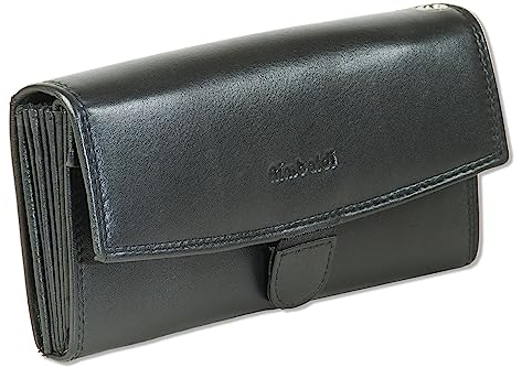 Rimbaldi KELLNERBÖRSE TAXIBÖRSE Verstärktes Hartgeldfach Weiches RIND-Nappaleder Schwarz