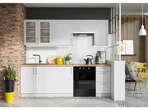 Genérico Muebles de Cocina Completa 180 y 240 cms Color Gris Claro Mate ref-50