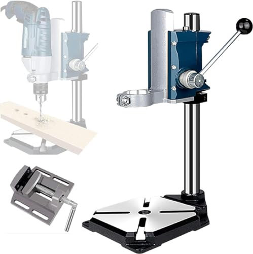 FLTRGO Soportes de Taladro, Soporte de la Prensa Taladradora, Soporte Taladro Columna Vertical Taladros con Prensa de Altura Ajustable para Bricolaje y Reparaciones Profesionales