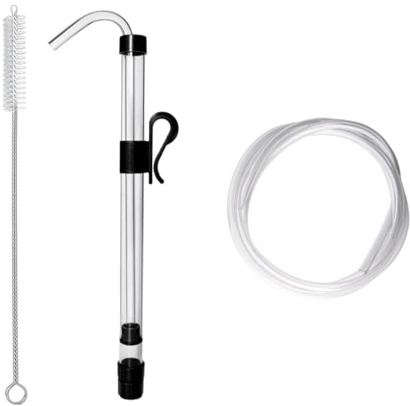 Stroagymoon 3/8In Auto Siphon Set Kit with Clamp 6.5' Ft Hose Bottling Siphoning Set Kit with Food Grade Free Plastic Tubing for Beer