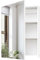 CHOEZON Spiegelschrank, Badezimmerschrank, Wandschrank mit Spiegel, Hängeschrank mit verstellbaren Regalen, an der Wand montierter Badschrank, hängende Aufbewahrung für Badezimmer, Weiß
