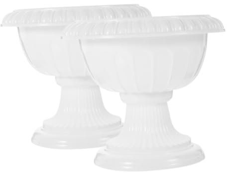 Warmhm 2pcs Succulent Pothos Flower Pot Mini Roman Column Planter for Wedding Party Decoration Delicate Design for Small Plants