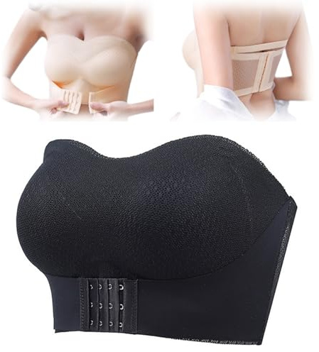 xyunluk Sujetador Bandeau sin tirantes antideslizante sin tirantes, sujetadores push-up for mujer, Top de tubo inalámbrico, Bralette de talla grande sin tirantes