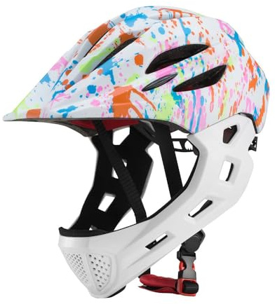 Adjustable Breathable Kids Bike Helmets Toddler Lightweight Full Face Helmets with LED Light