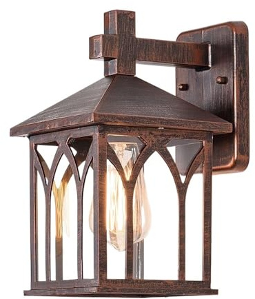 Lámparas de pared para exteriores retro Aplique de pared estanco al aire libre antiguo Lámpara de pared de iluminación exterior europea Linternas de montaje en pared exterior vintage Lámparas de pared