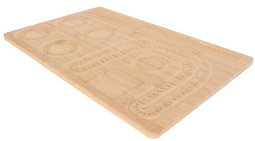 Haofy Planche de Décoration en Perles de Bois, Bricolage, Arrangement Gratuit, Outil de Mesure de Bracelet pour la Fabrication de Bijoux, Matériau en Bambou