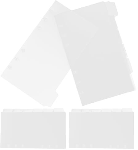 Divisores de Índice A6 de 6 Orificios Pp 18 Hojas Decoracion Colegio | Notepad y Planner, Pestaña Escribible, Separa Documentos y Ordena Carpetas Formato Práctico