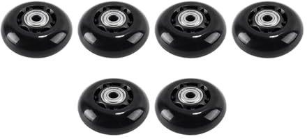 Qury 6 ruote per pattini in linea, adatte per hockey, pattini a rotelle, mobili, valigie (63 mm)