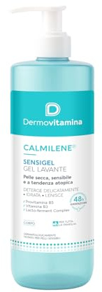Dermovitamina Calmilene Sensigel 400 ml - Gel Lavante Corpo - Idratazione 48h - Con Lacto-ferment Complex - Per Pelle Secca, Sensibile, Atopica - Per Adulti e Bambini - Ingredienti di origine naturale