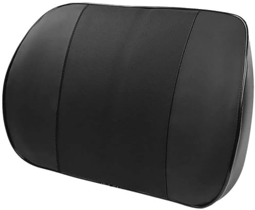 HUARXUNEG Comfortable lumbar support pillow with ergonomic design and memory foam, back support for back pain relief, suitable for office chairs, car seats, reclining chairs, etc. (black)