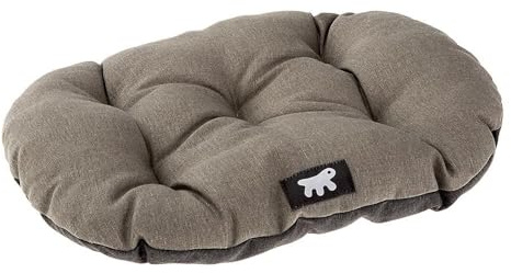 Ferplast Hundebett Relax, Hundekissen, Katzenkissen, Hundematte für Hundehütten und Autos – waschbar – aus Baumwolle mit weicher Polsterung, 100 x 63 cm. Braun