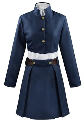 Generico Kugisaki Nobara Cosplay Costume Gonna Superiore Abito Uniforme Abito Di Halloween,Blue-S