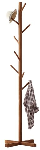 Genérico Colgador De Abrigos De Pie Estructura Robusta Pino PP Ahorrador Espacio Ideal Oficinas Recepciones Y Hogares Regalo Práctico Para Organizar Chaquetas Sombreros Bolsos Dimensiones Compactas