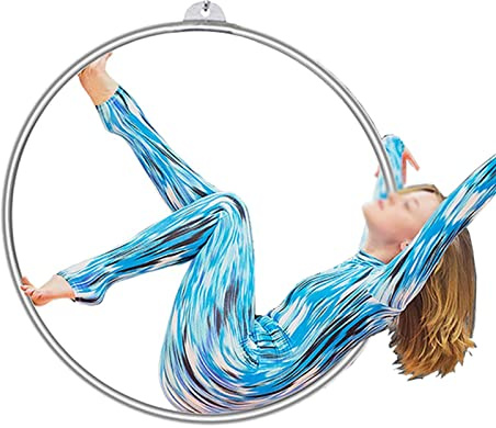 Aro aéreo para gimnasio en casa, anillo de acero inoxidable para acrobacia y yoga aéreo, ideal para fitness y pérdida de peso