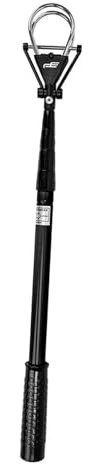 QUILSTM Tubo telescopico per il recupero delle palline da golf, strumento di lunghezza regolabile, durevole, facile da usare, manico per putter, regalo per, Rosso, 60 cm-185 cm