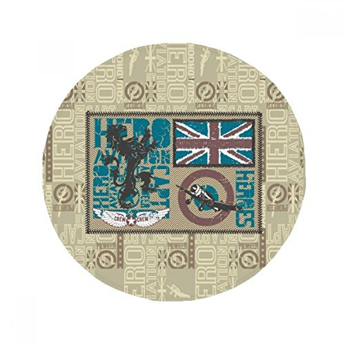 DIYthinker Held Kapitän Lion Flag Anti-Rutsch-Boden Haustier-Matten Runde Badezimmer Wohnzimmer Küche Tür 80 cm Geschenk 80 X 80Cm Mehrfarbig