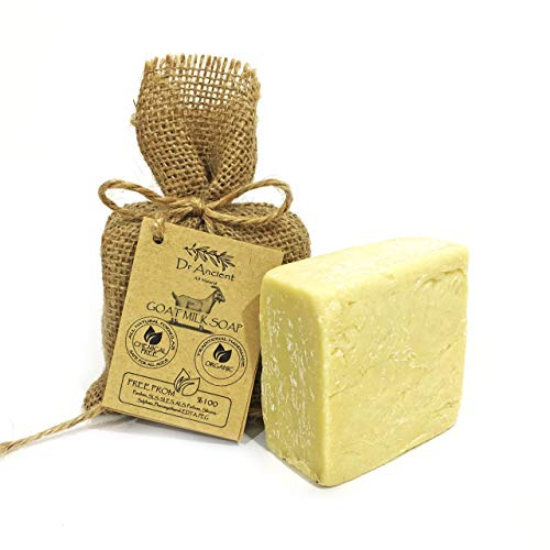 Dr.Ancient Ziegenmilch-Seifenstück, biologisch, natürlich, traditionell, handgefertigt, antik – Anti-Aging-Hautaufheller, Feuchtigkeitscreme – absolut keine Chemikalien!