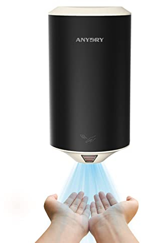 anydry 2805 Einzigartige Bierkultur Automatischer Händetrockner Elektrisch Kompakter Hochgeschwindigkeits Händetrockner Matt Schwarz Edelstahl 1350W