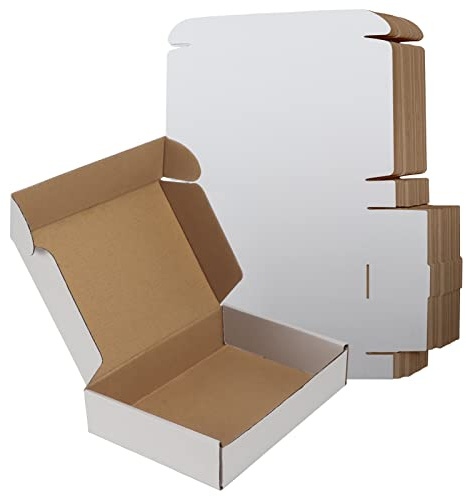 RLAVBL Set med 25 kartonger, fraktlådor, förpackningar, 22,9 x 15,3 x 5,1 cm, vit