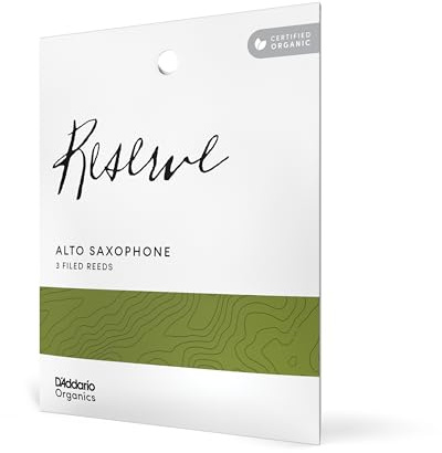 D'Addario Woodwinds ekologiska reserv Alto saxofon rörblad – saxvass – individuellt förseglade – 2,5 styrka, 3-pack