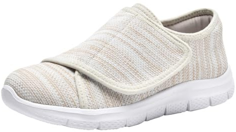 Zapatillas Diabéticos Mujer Extra Anchas Ortopédicos Respirable | Respirable,ligera,Antideslizantes,zapatos especial,Ajustables,Cómoda caminar,para ancianos