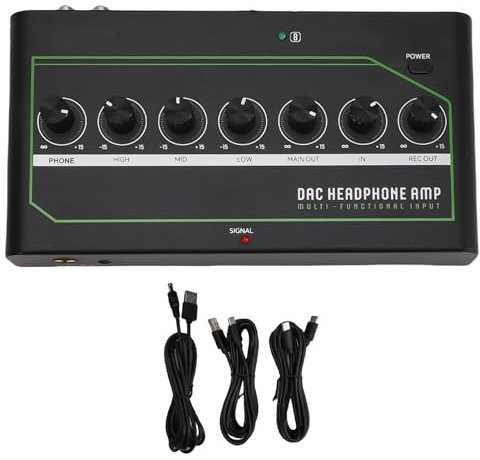 NOENNULL Amplificador de Auriculares Amplificador de Auriculares Mejorado Mejora de Calidad de Sonido Aleación de Aluminio Profesional Analógico Digital Analógico Amper