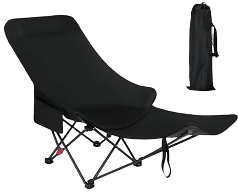Fällbar campingstol med fotvila, hög rygg bärbar utomhusstol för uteplats, trädgård, lawn, svepande, vandring, fiske, backpacking, poolside och picknickanvändning, 40 x 35,04 x 17,72 tum