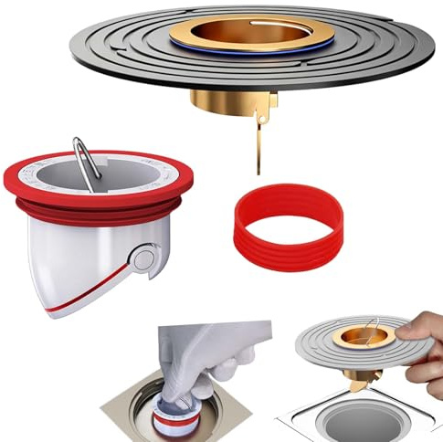2 Piezas Valvula Antiolores Ducha FORMVERSITY, 33-40mm Desague Antiolores 33-39mm Drenaje de Piso de Ducha, Drenaje de Piso a Prueba de Olores para Balcón Cocina Fregadero Desagüe Baño y Ducha
