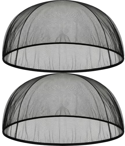 2-pack barnvagnsnät, skyddande andningsbart babynät fint nät heltäckande barnvagnsskydd för trädgårdscamping utomhus, ingen ram behövs – svart