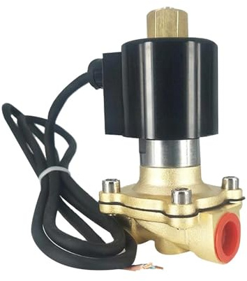 UWUKCJOKQ AC220V DC24V IP68 Normalt öppen vattenmagnetventil vattentät och fuktbeständig, undervattensventiler för fontän DN15-DN50(G-220v-80 Celsius)