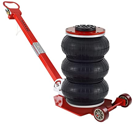 NAIZY Bolsa de Aire Jack 3T Gato neumático 6600lb Gato de Aire comprimido Gato de Aire Gato de Aire de elevación Inflable con manija Ajustable para automóvil, Rojo
