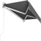 Tenda da Sole a Bracci Estensibili, 300 x 250 cm, Tenda a Braccio Raggi UV con braccio snodato, supporto a parete, manovella, in alluminio/poliestere, per esterni, terrazze, balcone, Grigio