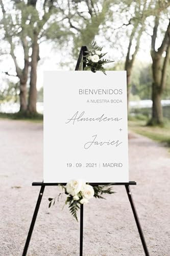 Cartel Bienvenida Mod. Minimal 2 Cartel boda - cartel bienvenida boda personalizado - cartel personalizado - boda - detalles boda - regalo boda - cartel bienvenida