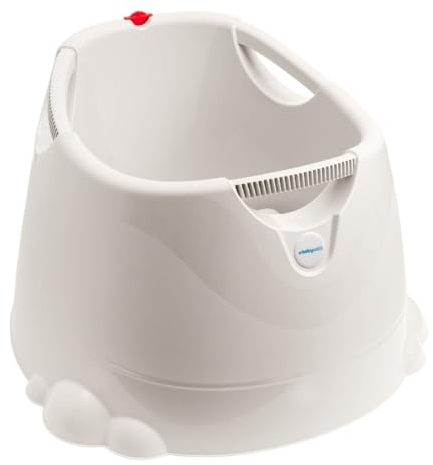 baby-walz Basics Badeeimer Deluxe XL weiß - Schnellentleerungsstopfen mit Sicherheitsschlüssel - integrierte Wasserstandsanzeige - ab 12 bis 36 Monate