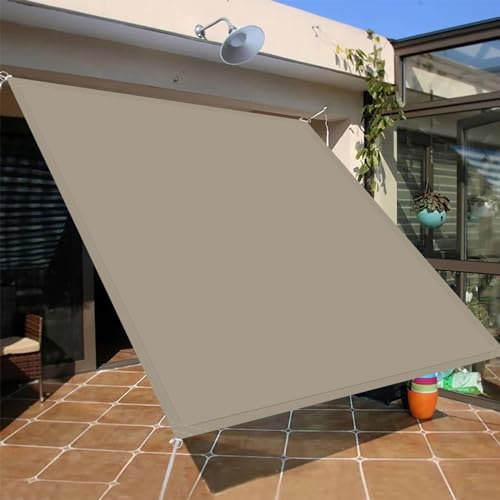Sonnensegel Rechteckig 3 x 4.5 m Wasserdicht Terrassendach Sichtschutz Garten Witterungsbeständig Und Reißfest für Draußen Patio Terrasse Camping, Taupe