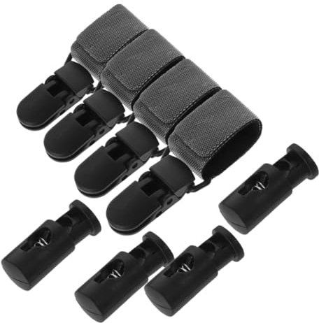 CANIGHT 1 Satz Bodenständer Aus Eisen Briefkastenfahnenhalter Kleine Clips Für Gartenflaggen Anti-Wind-fahnenclips Flaggenclip Aus Kunststoff Klemme Für Gartenfahnen Metall Black