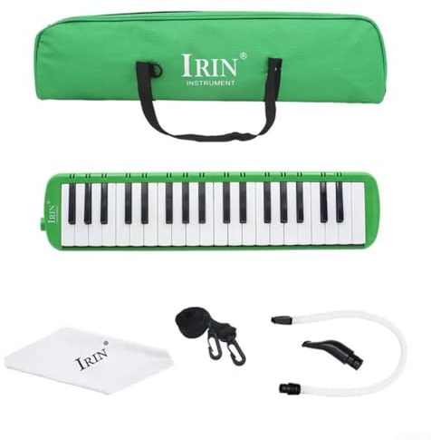 Oniissy Mouthpiece Melodica Colorful For Students With Carrying Bag, Compact and Lightweight 37 Key Melodica Perfect for Beginners, Exquisite Workmanship(Green)
