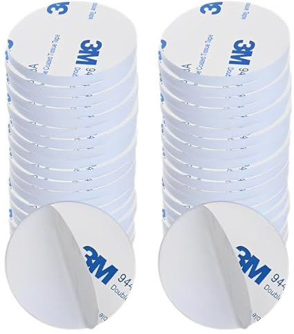 40 Pezzi Biadesivo Extra Forte, Cuscinetti Adesivi Biadesivi, Pads Nastro Biadesivo Schiuma, Cuscinetti in Schiuma Adesiva per Montaggio Resistente, Impermeabile, Tondo (40 mm)