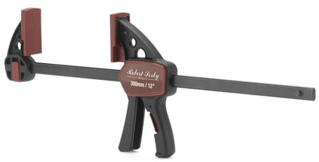 Robert Sorby Select Mini Sargento de Barra 205mm 12, Mordaza de Una Mano con Liberación Rápida, Función Separador, 75kgf, Empuñadura Antideslizante