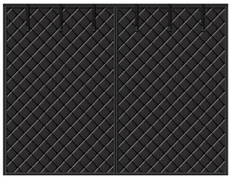 Vinterisoleringskit för garageport, magnetisk värmeisolerad garageportsgardin för enkel upprullning, ljudisolerande isoleringsdörrskydd(Svart,W300cm x H225cm)