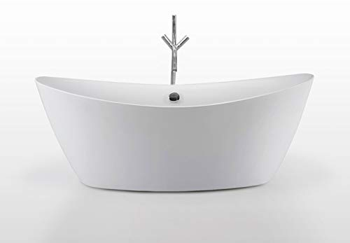 FREESTANDING Bathtub Beverly + Faucet 180 x 80 cm New Modern Design Bath TUB