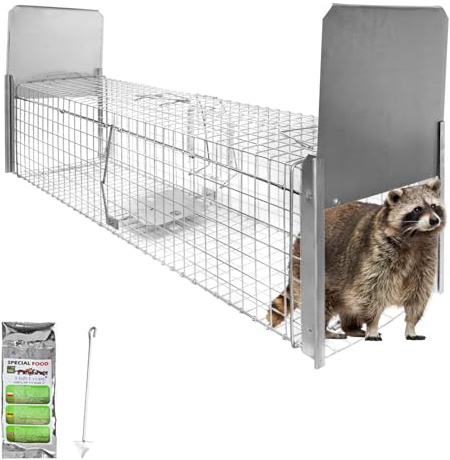 Lebendfalle Fuchs Lebend Garten Waschbären Katze Kaninchen Abwehr Umsiedeln Falle Marder Haus Zubehör Vertreiben Dachboden 150 x 34 x 34 Stable Petigi