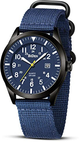 HANPOSH Herren Uhr Uhren Herren Militär Armbanduhr 12/24 Stunden Tactical Armee 3ATM Wasserdicht Uhren Männer Outdoor Sport Quarzuhr mit Datum