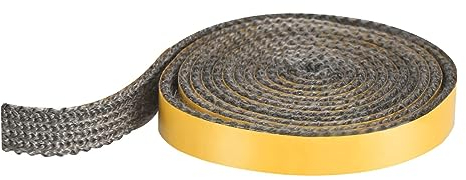 ACONDE 2,5m Joint de Cheminée Autocollant: Fibre de verre Joint Poêle à Bois - pour Cheminée Tube Poele Porte de Four 2mm × 15mm × 2,5m