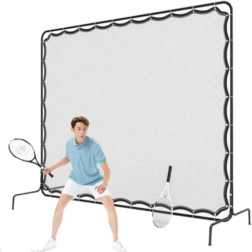 Filet de Rebond Portable pour Tennis, Mur de Rebond pour Tennis et Sports de Raquette, Panneau de Ballon, Excellent entraînement de Tennis, pour Rebondisseur de Tennis